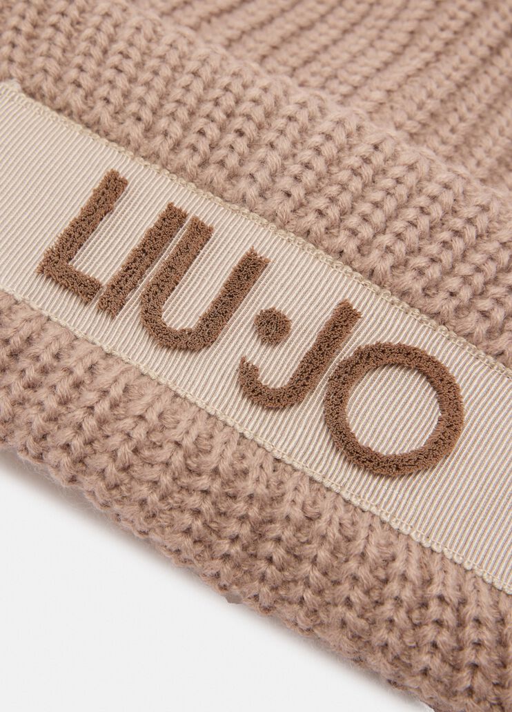 Beanie hat with logo dark grey Liu Jo - large image number 3