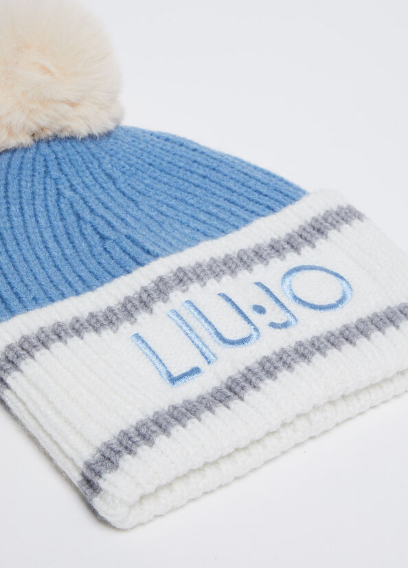 Winter hat and gloves set blue Liu Jo - large image number 1