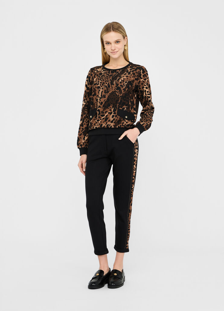 Liu Jo Better animal-print sweatshirt  chocolate Liu Jo - medium Liu Jo Better animal-print sweatshirt  chocolate Liu Jo - medium