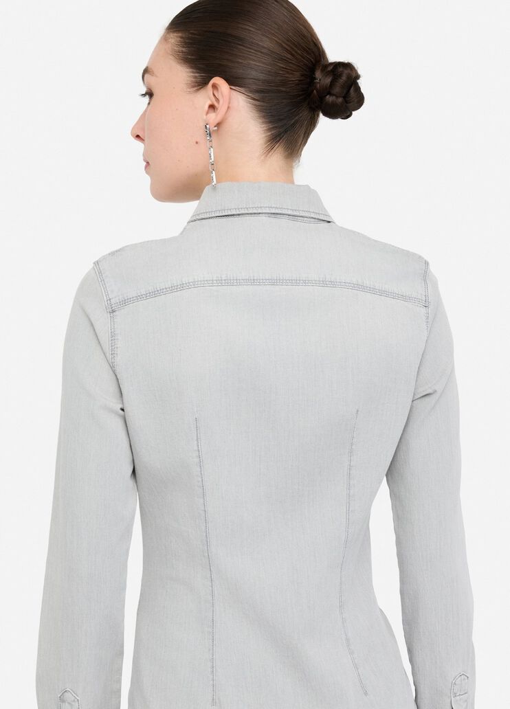 Camicia in denim denim grigio Liu Jo - large image number 3