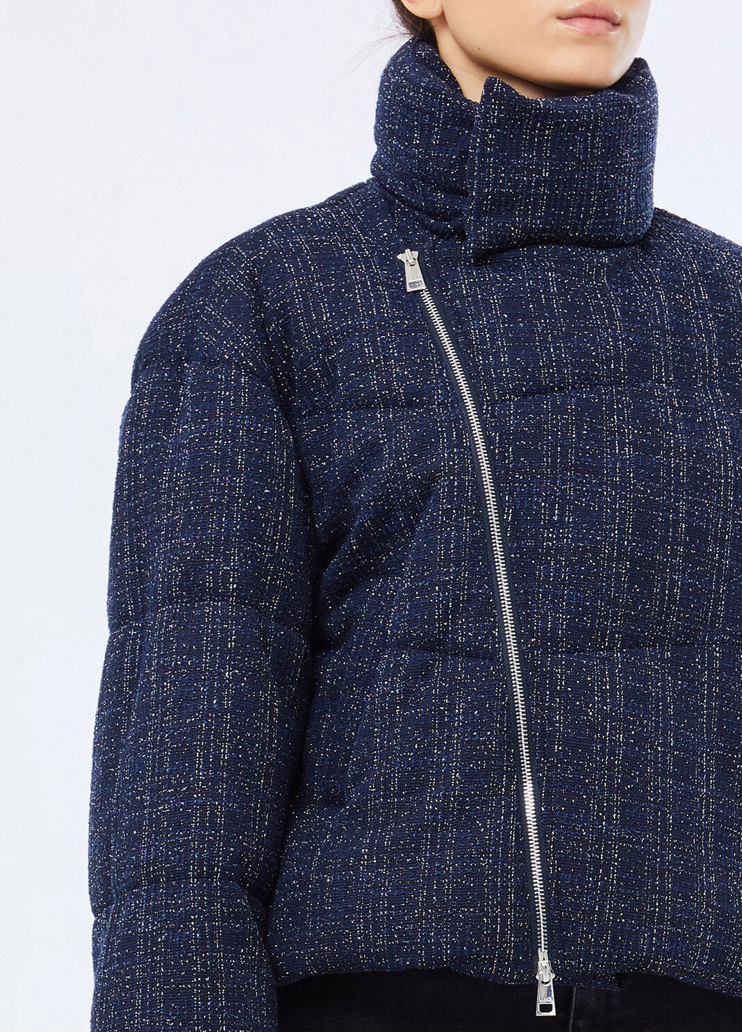 Padded boucl&eacute; jacket blue Liu Jo - large image number 2