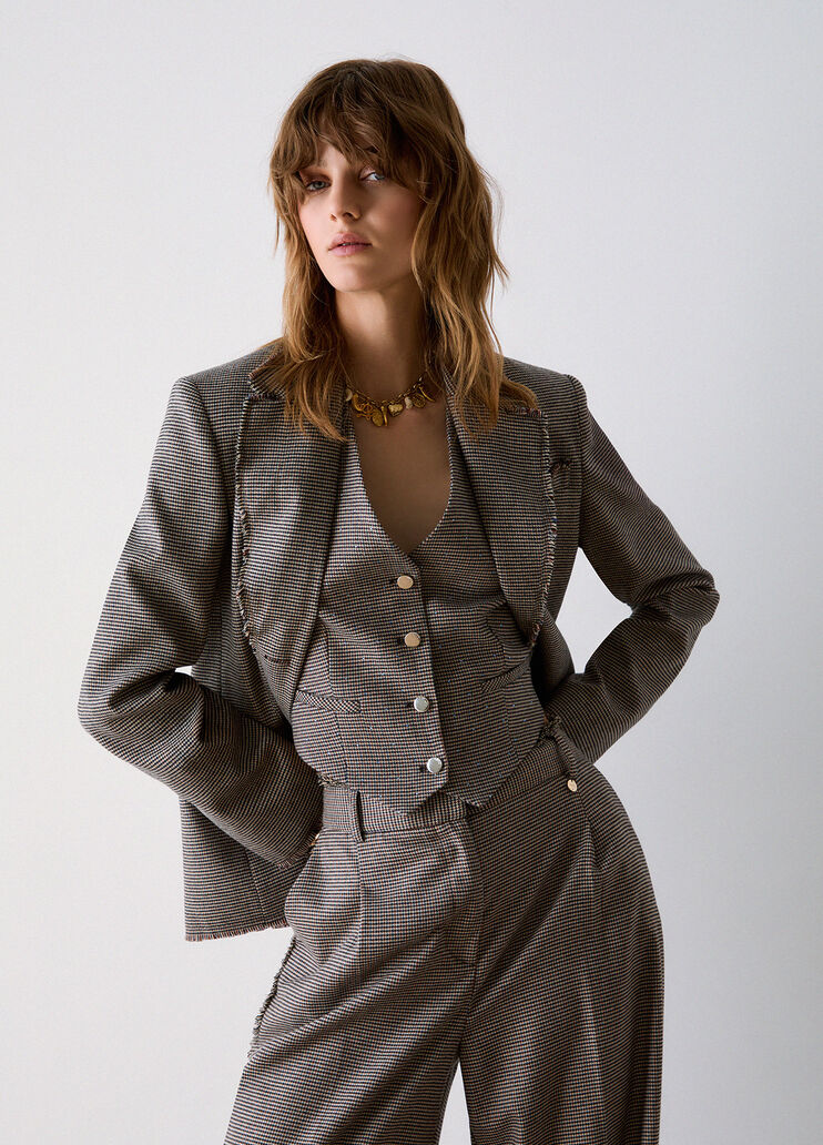 Blazer in pied de poule pied de poule Liu Jo - medium