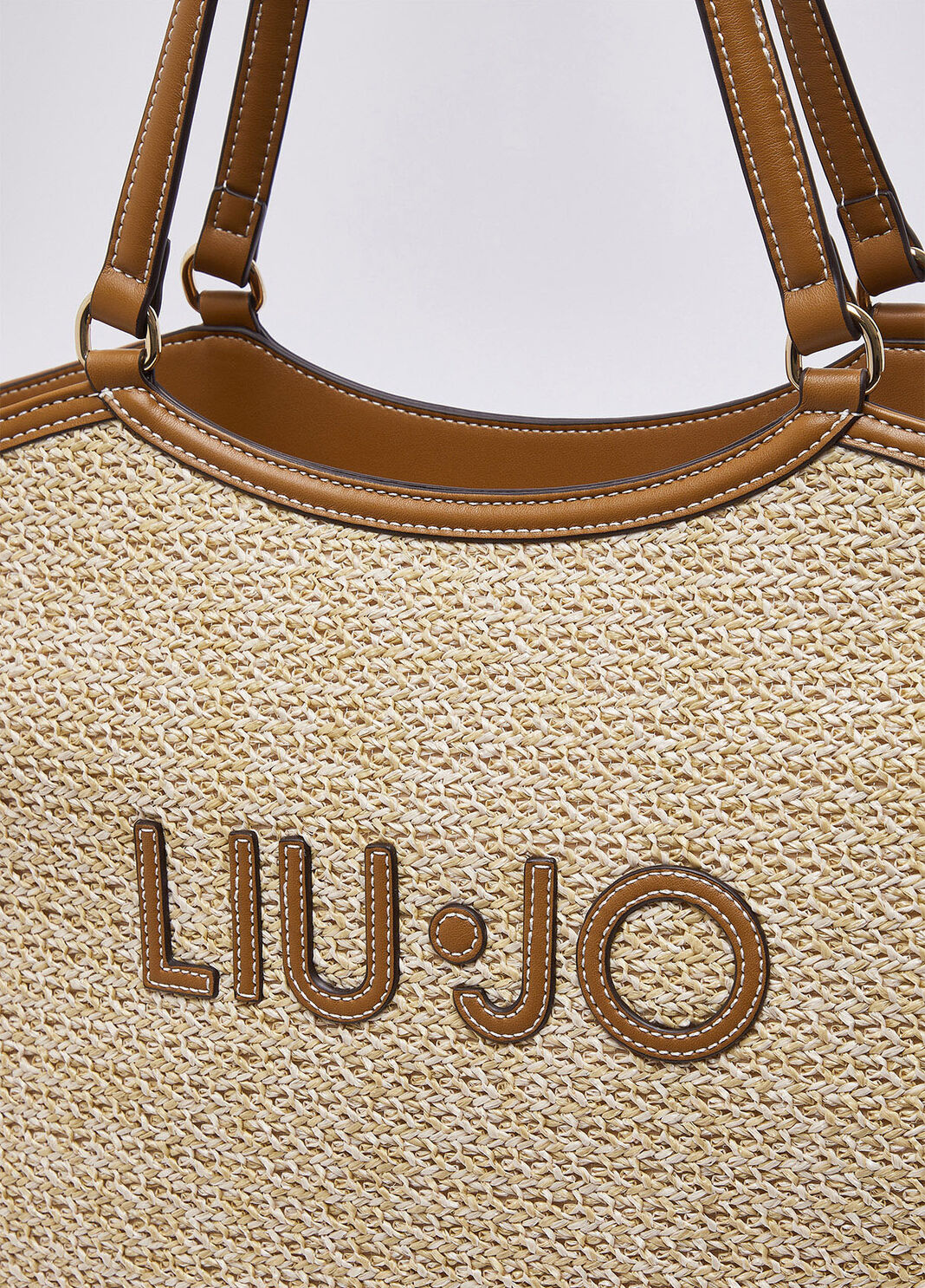 Borsa tote grande in rafia beige Liu Jo - large image number 5