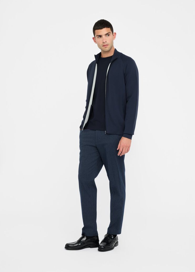 Cardigan in cotone con zip blu scuro Liu Jo - large image number 5 Cardigan in cotone con zip blu scuro Liu Jo - large image number 5
