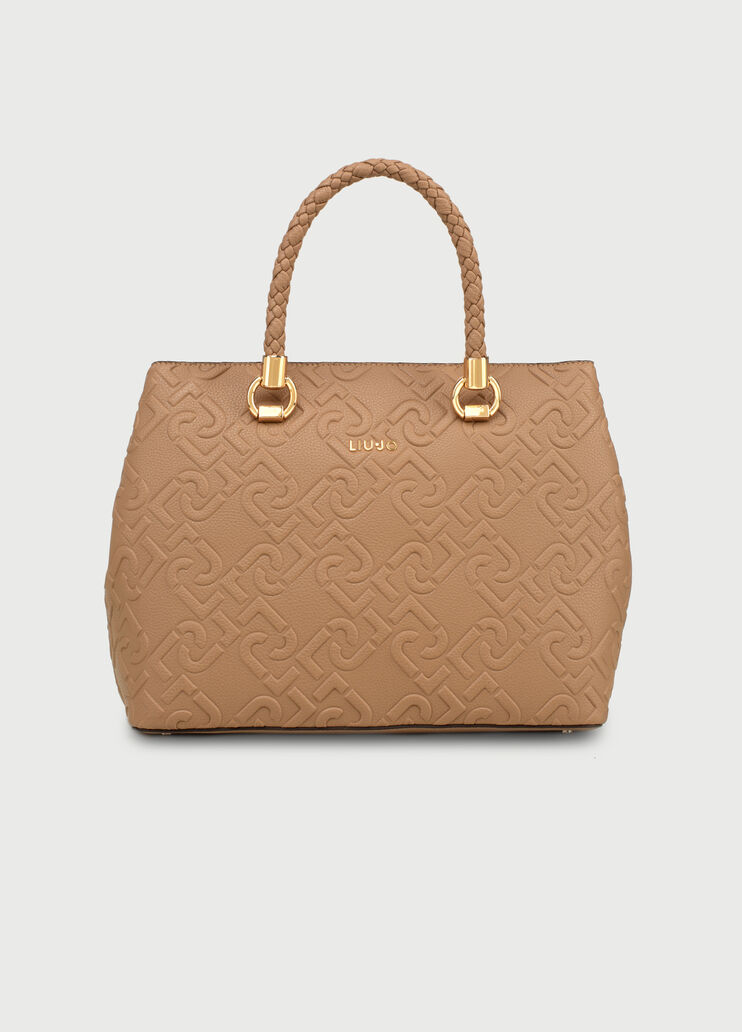 Handbag with logo Brown Liu Jo - large image number 0 Handbag with logo Brown Liu Jo - large image number 0