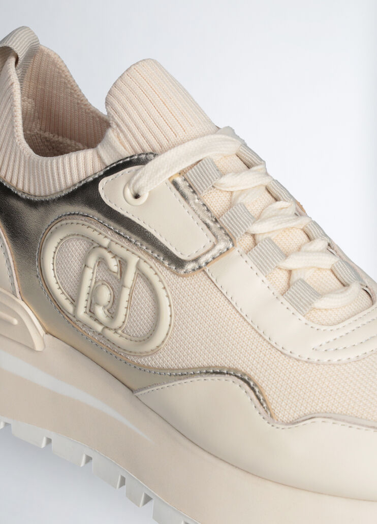 Leather platform sneakers ivory Liu Jo - large image number 4 Leather platform sneakers ivory Liu Jo - large image number 4