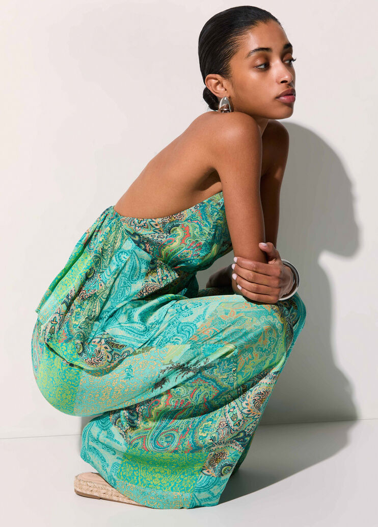 Bedruckte Satinhose Aquagr&uuml;n Liu Jo - medium