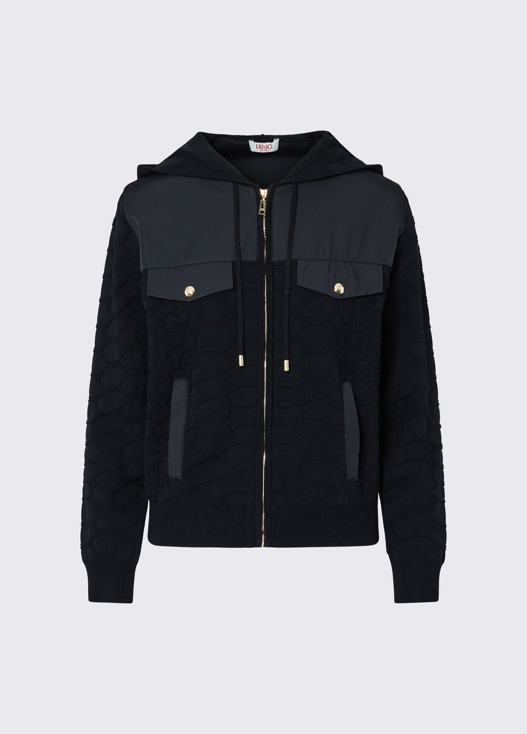 Knit with zip and hood black Liu Jo - large image number 6