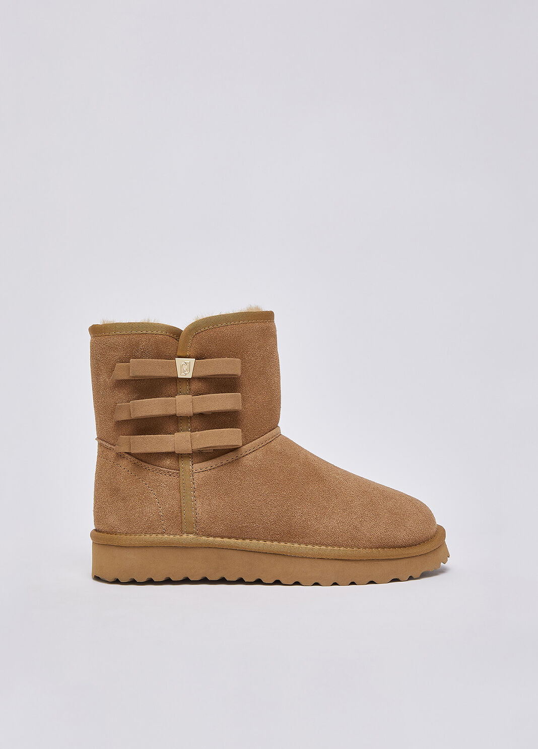 Stivaletti in suede con fiocchi cognac Liu Jo - large image number 0