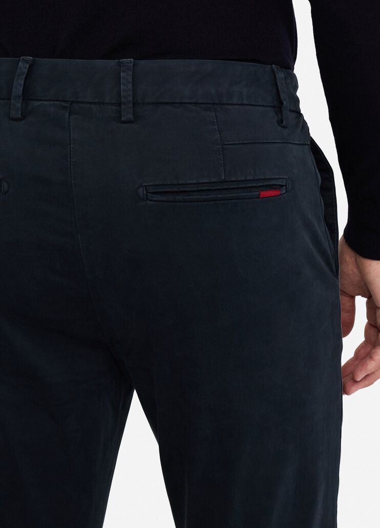 Брюки-чинос из атласа темно-синий Liu Jo - large image number 4