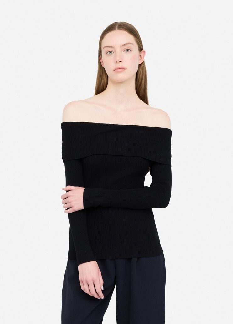 Off-Shoulder-Pullover Schwarz Liu Jo - medium Off-Shoulder-Pullover Schwarz Liu Jo - medium