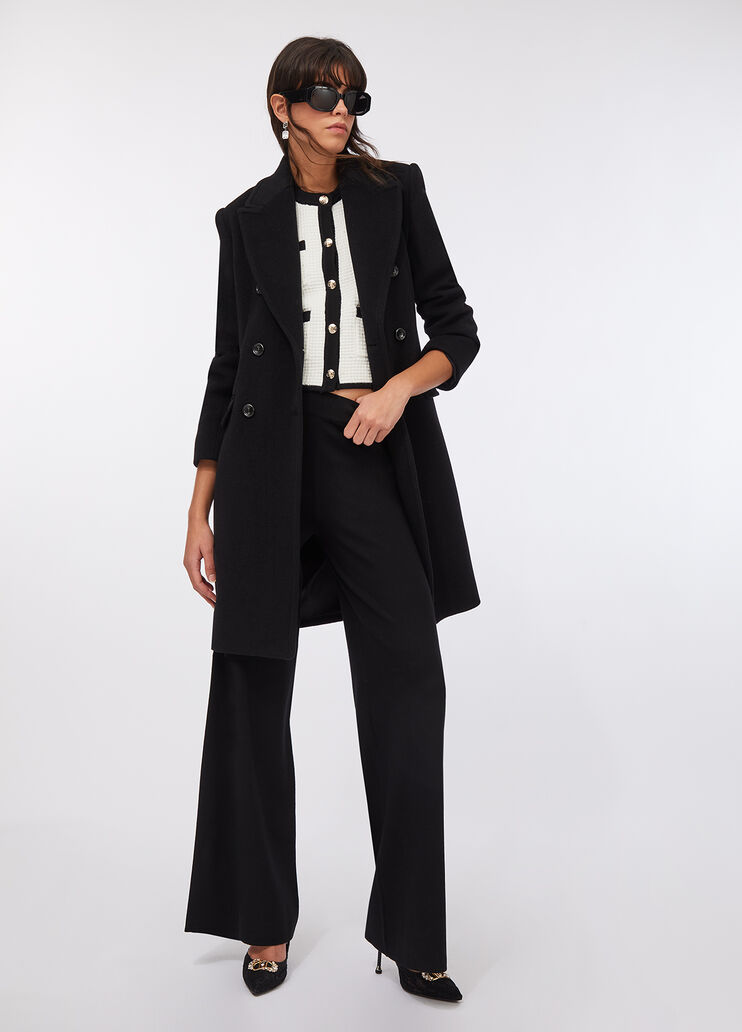 Двубортное пальто из шерсти черный Liu Jo - large image number 5