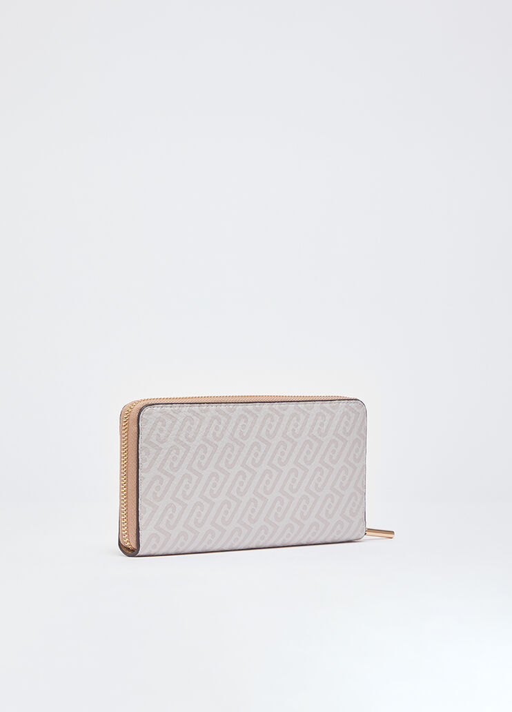 Large monogram wallet white/beige Liu Jo - medium