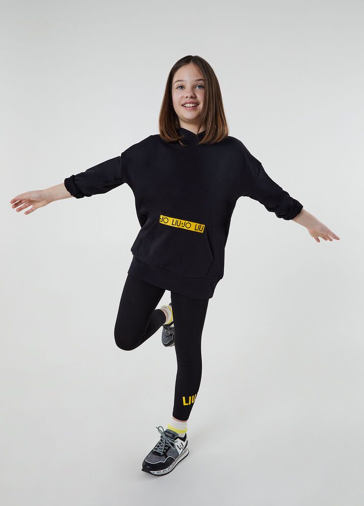 Leggings with Liu Jo logo black/yellow Liu Jo - large image number 2 Leggings with Liu Jo logo black/yellow Liu Jo - large image number 2