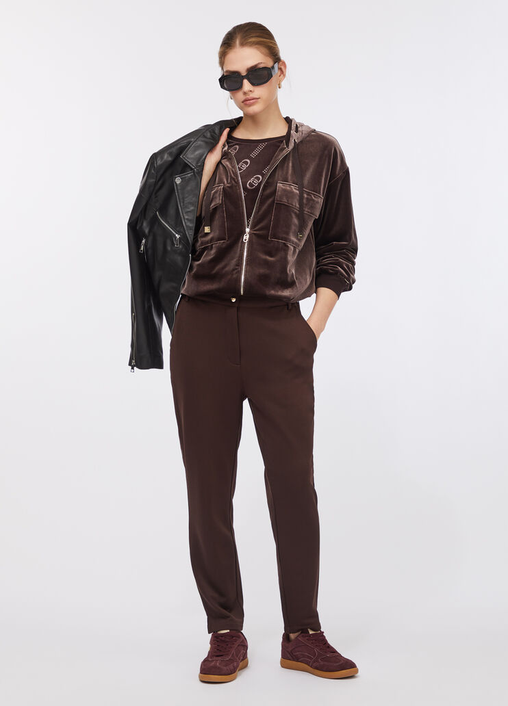 Chenille hoodie chocolate Liu Jo - large image number 5