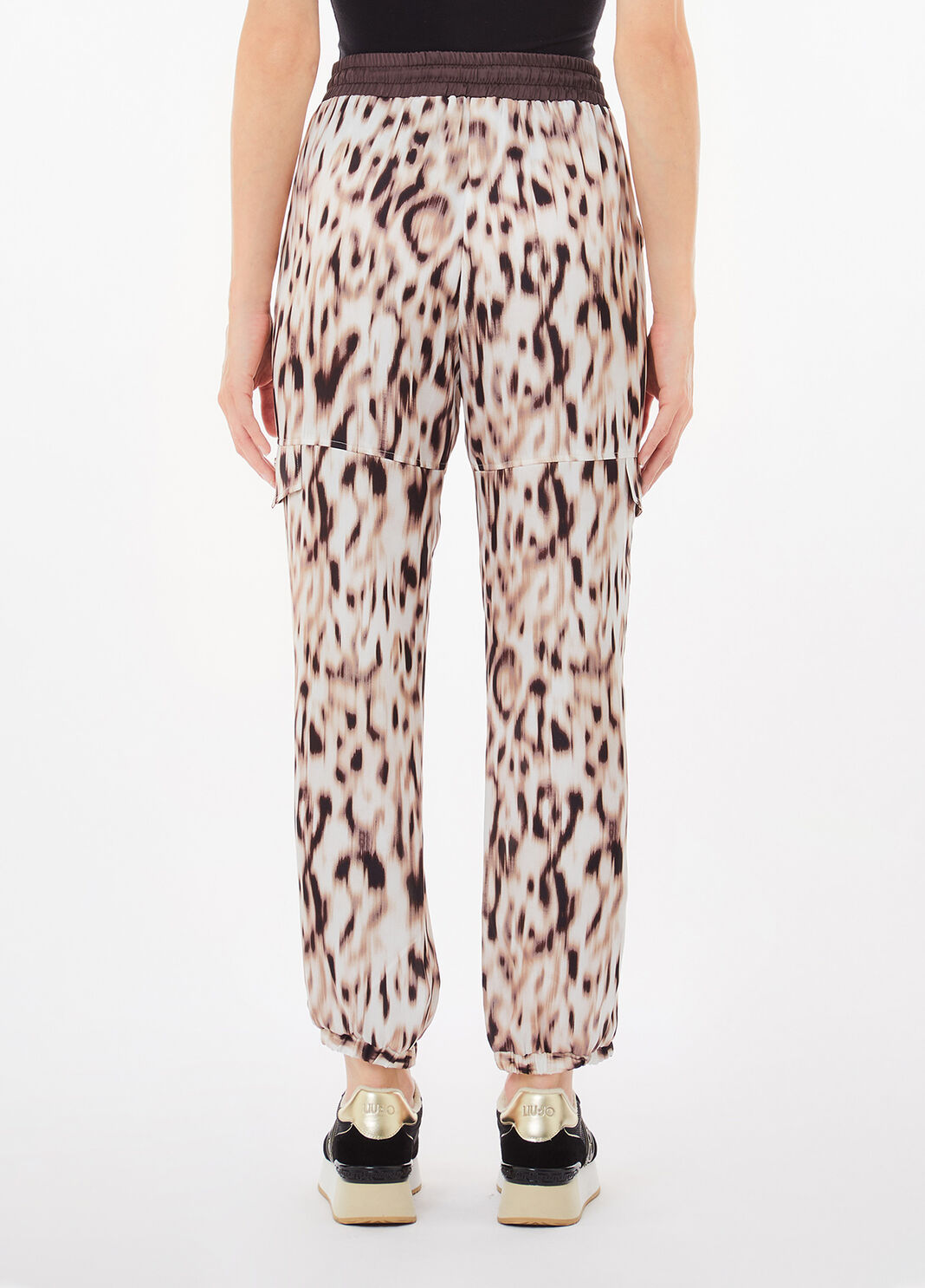 Jogginghose aus bedrucktem Satin Animal-Print Liu Jo - large image number 1