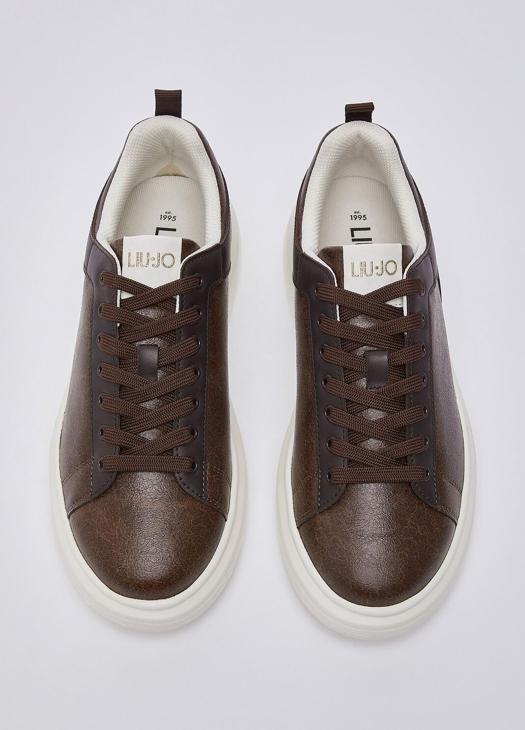 Plateau-Sneaker mit Crackle-Effekt braun Liu Jo - large image number 3