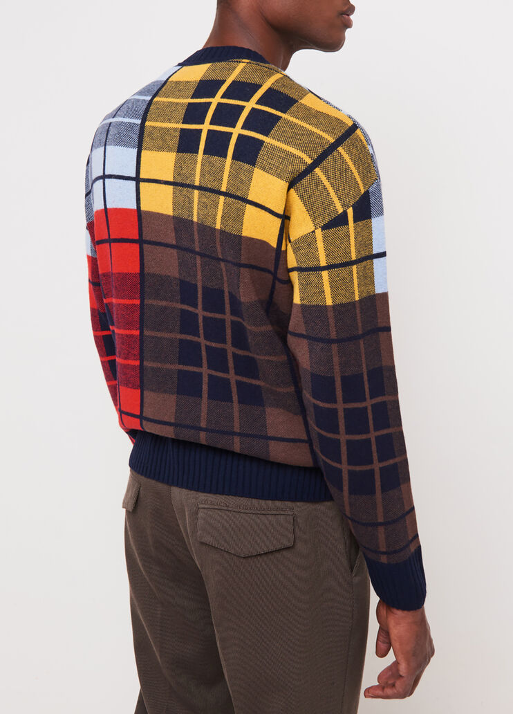 Jacquard jumper with tartan pattern multicolour Liu Jo - large image number 1