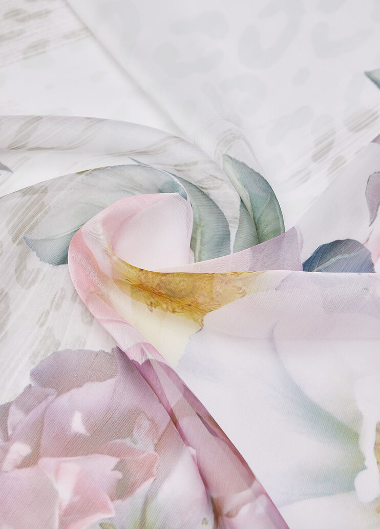 Foulard grande con peonie rosa Liu Jo - medium