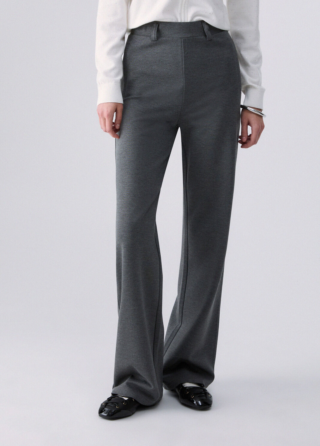 Trousers regular fit in stitch milano grey Liu Jo - large image number 0