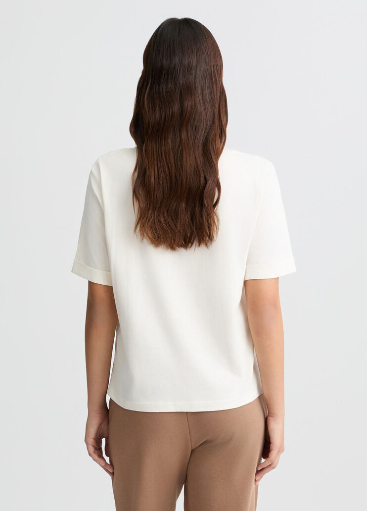 T-shirt with logo and gemstones white Liu Jo - large image number 1 T-shirt with logo and gemstones white Liu Jo - large image number 1