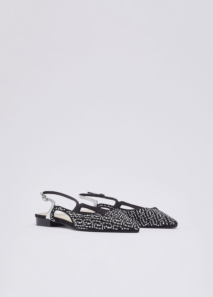 Slingbacks mit Allover-Strass Schwarz Liu Jo - medium