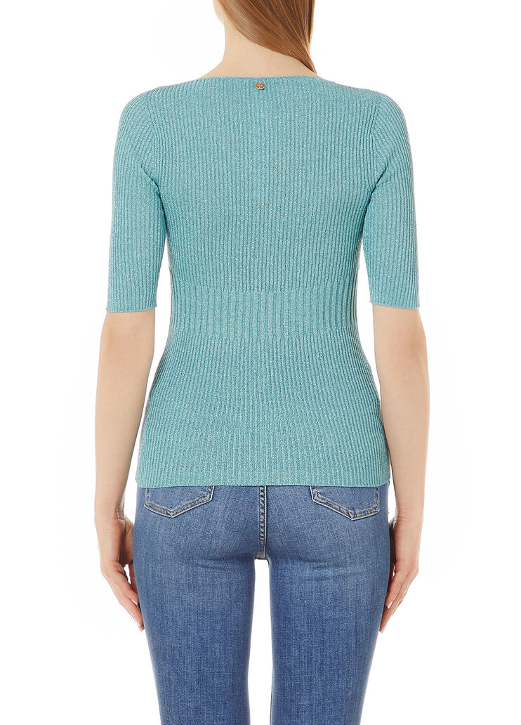 Lurex® knit top water Liu Jo - large image number 1 Lurex® knit top water Liu Jo - large image number 1