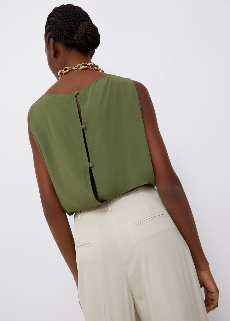 Silk blend blouse with bow green Liu Jo - large image number 1 Silk blend blouse with bow green Liu Jo - large image number 1