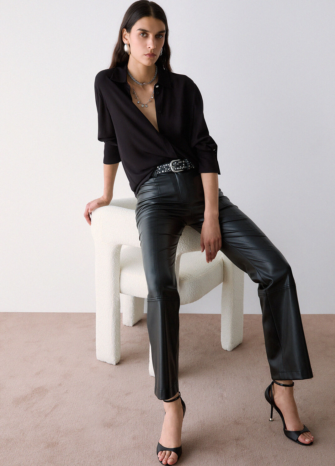 Coated Fabric Trousers black Liu Jo - large image number 3
