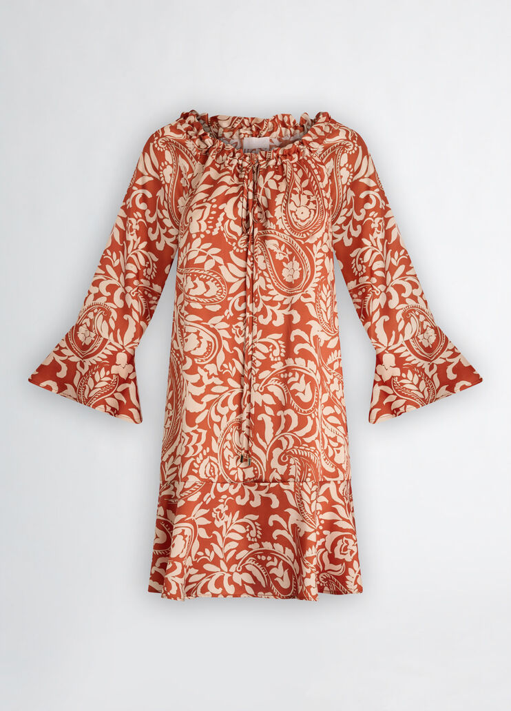 Printed twill dress terracotta Liu Jo - large image number 6 Printed twill dress terracotta Liu Jo - large image number 6