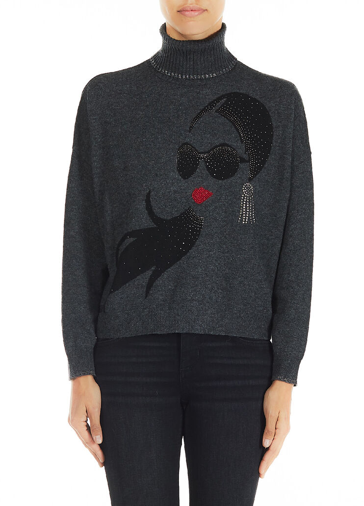 Dolcevita con intarsio Grigio Liu Jo - large image number 0