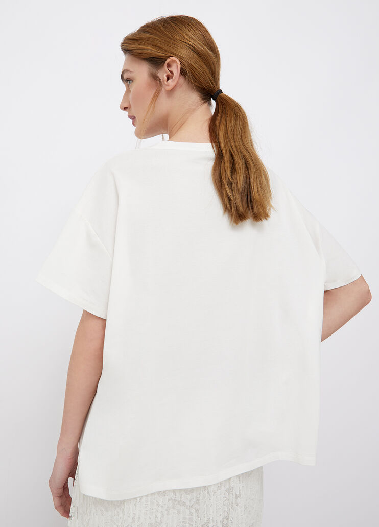 Camiseta ecosostenible con estampado blanco/addicted Liu Jo - large image number 1