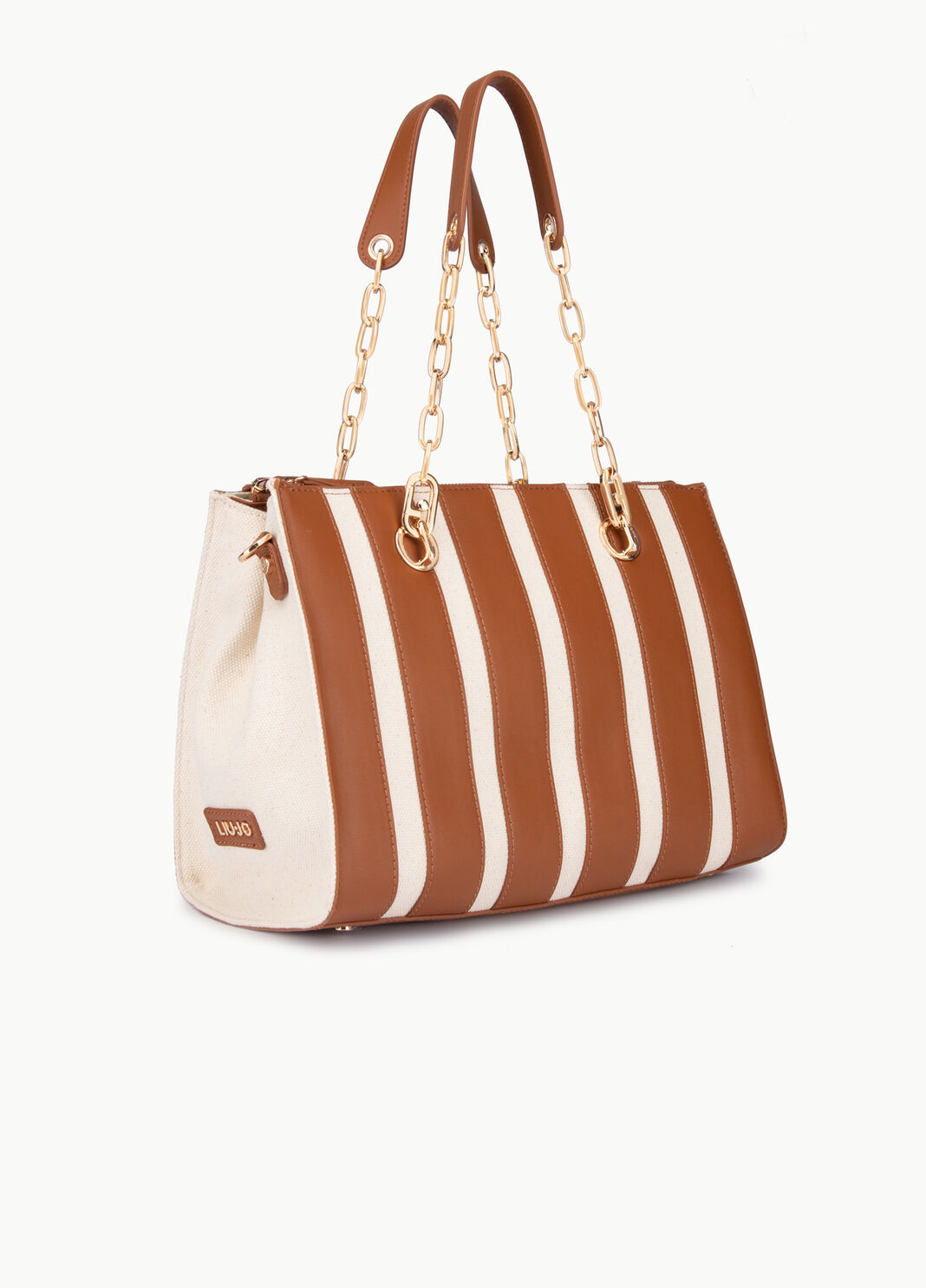 Shopping bag a righe Marrone Liu Jo - large image number 1