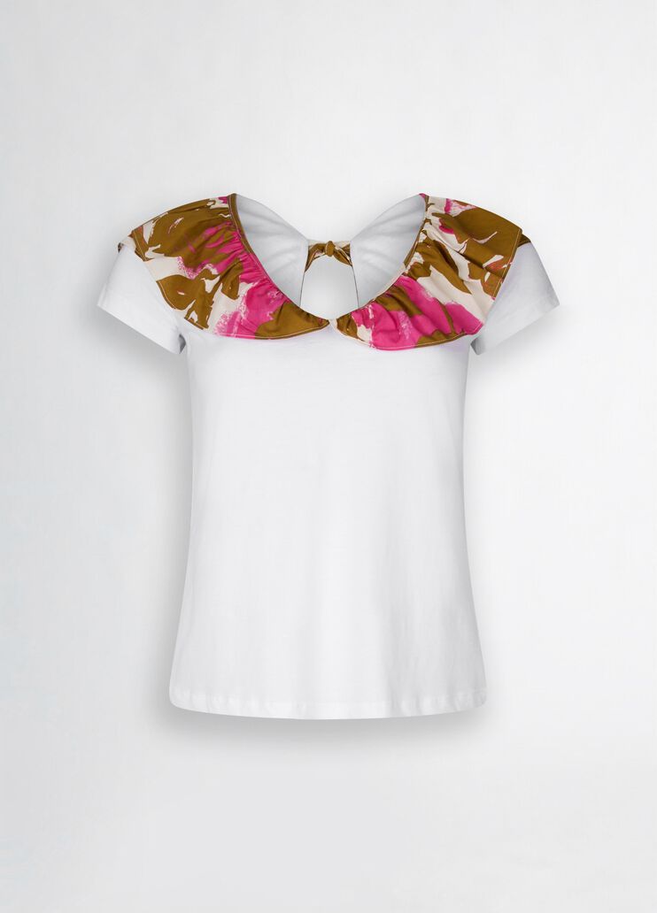 T-shirt with printed ruching white/pink Liu Jo - large image number 6 T-shirt with printed ruching white/pink Liu Jo - large image number 6