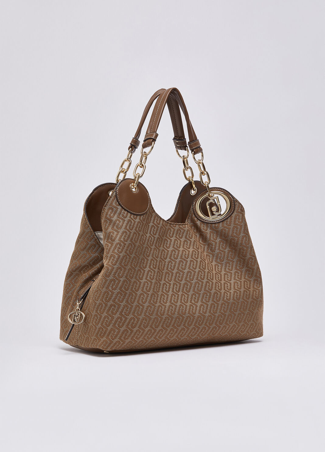 Medium Jacquard Satchel Bag beige Liu Jo - large image number 2