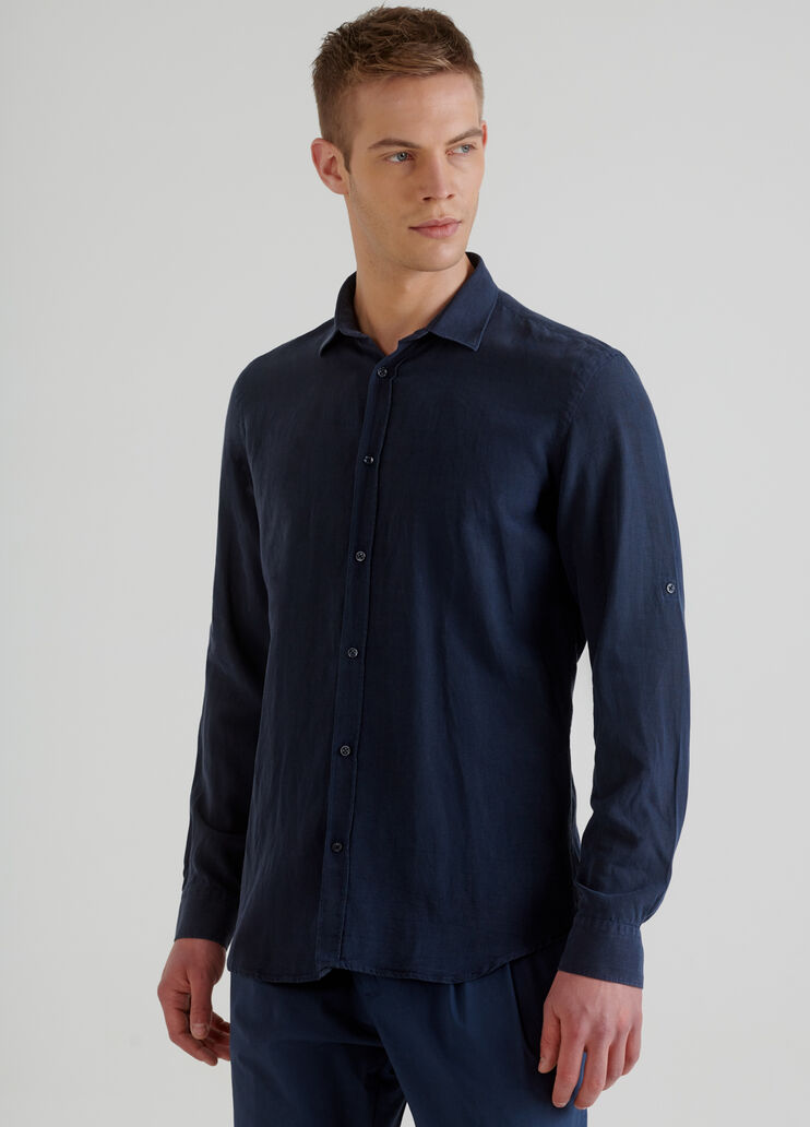 Camicia slim fit in lino  Liu Jo - large image number 0