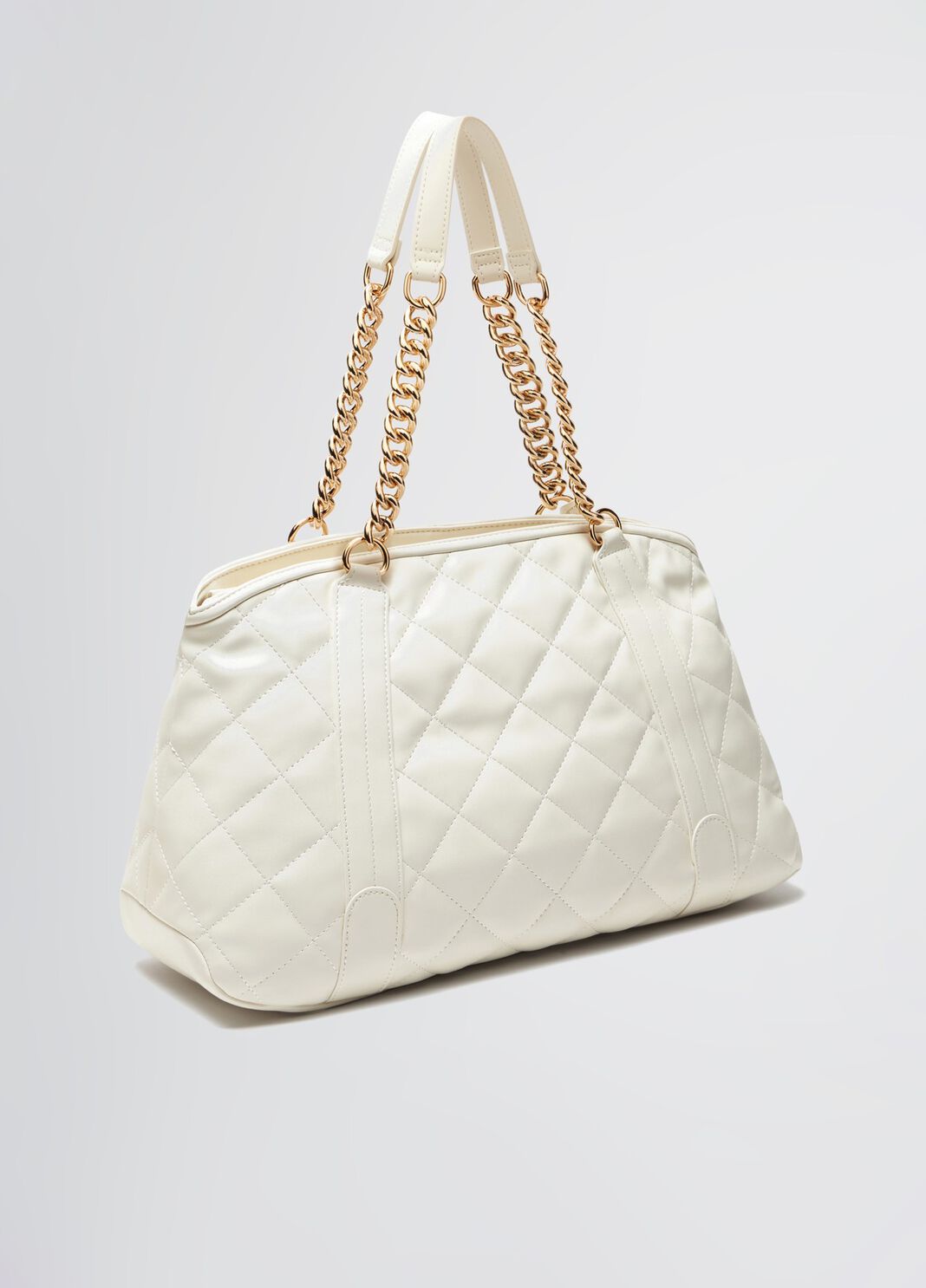 Medium quilted tote bag with charm cream Liu Jo - large image number 1