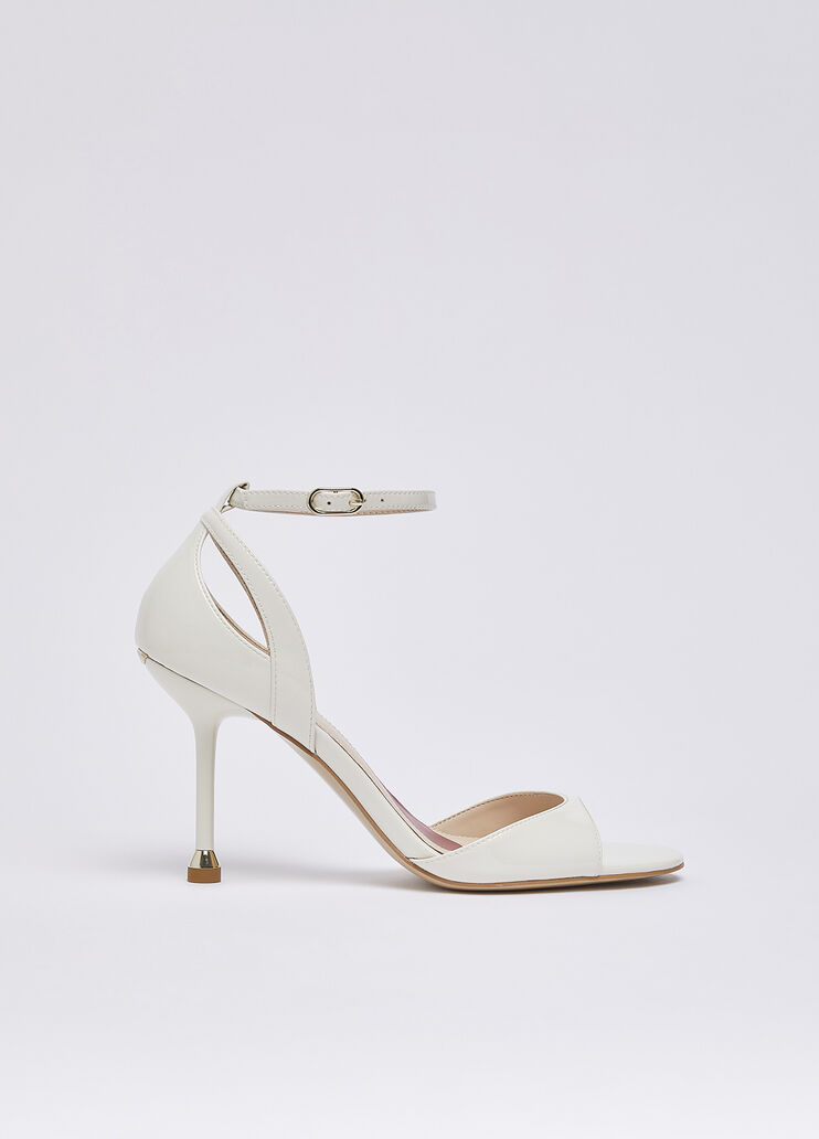 Patent leather heeled sandals milk Liu Jo - medium