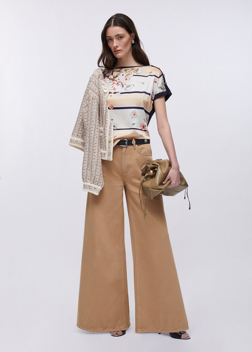 Super-Flare-Hose mit hohem Bund hellbeige Liu Jo - large image number 5