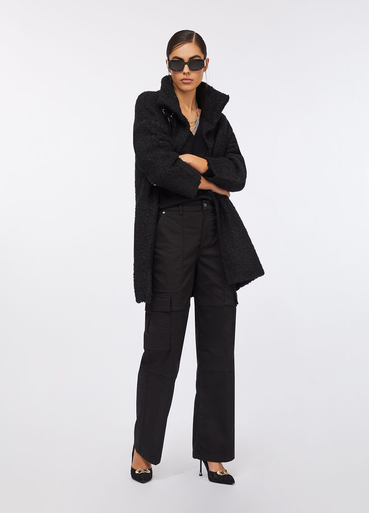 Bouclé knit coat black Liu Jo - large image number 5