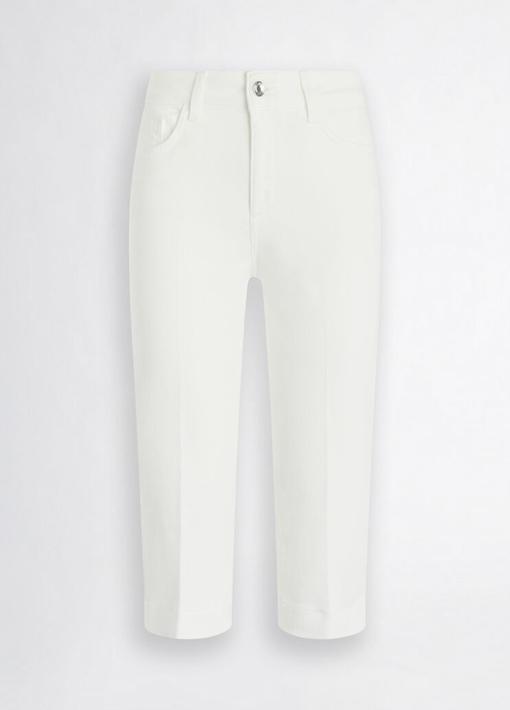 Denim Capri trousers white wool Liu Jo - large image number 6 Denim Capri trousers white wool Liu Jo - large image number 6