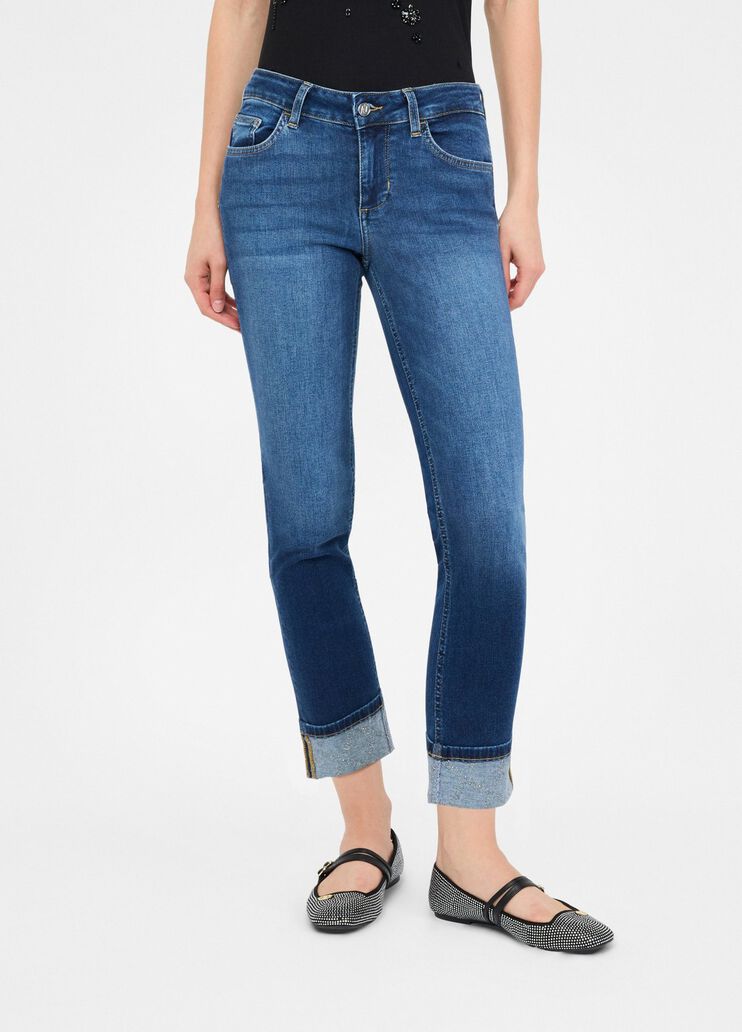 Jean skinny avec revers denim bleu foncé Liu Jo - medium