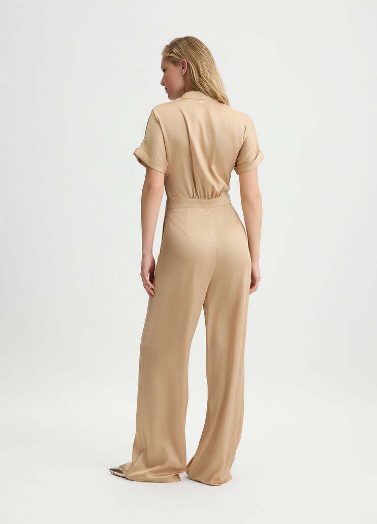 Twill jumpsuit beige Liu Jo - large image number 1 Twill jumpsuit beige Liu Jo - large image number 1