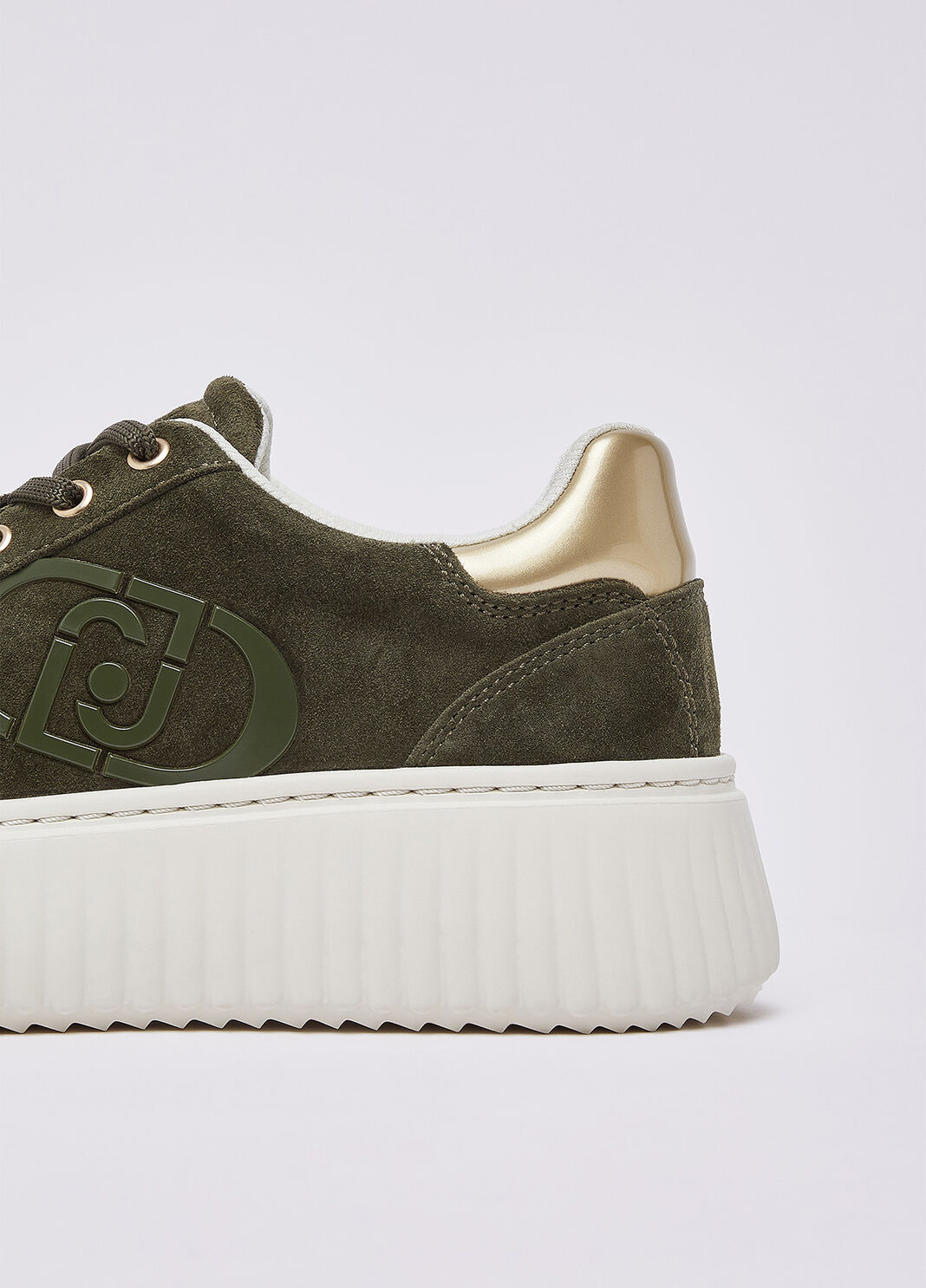 Platform sneakers in suede moss green Liu Jo - large image number 4
