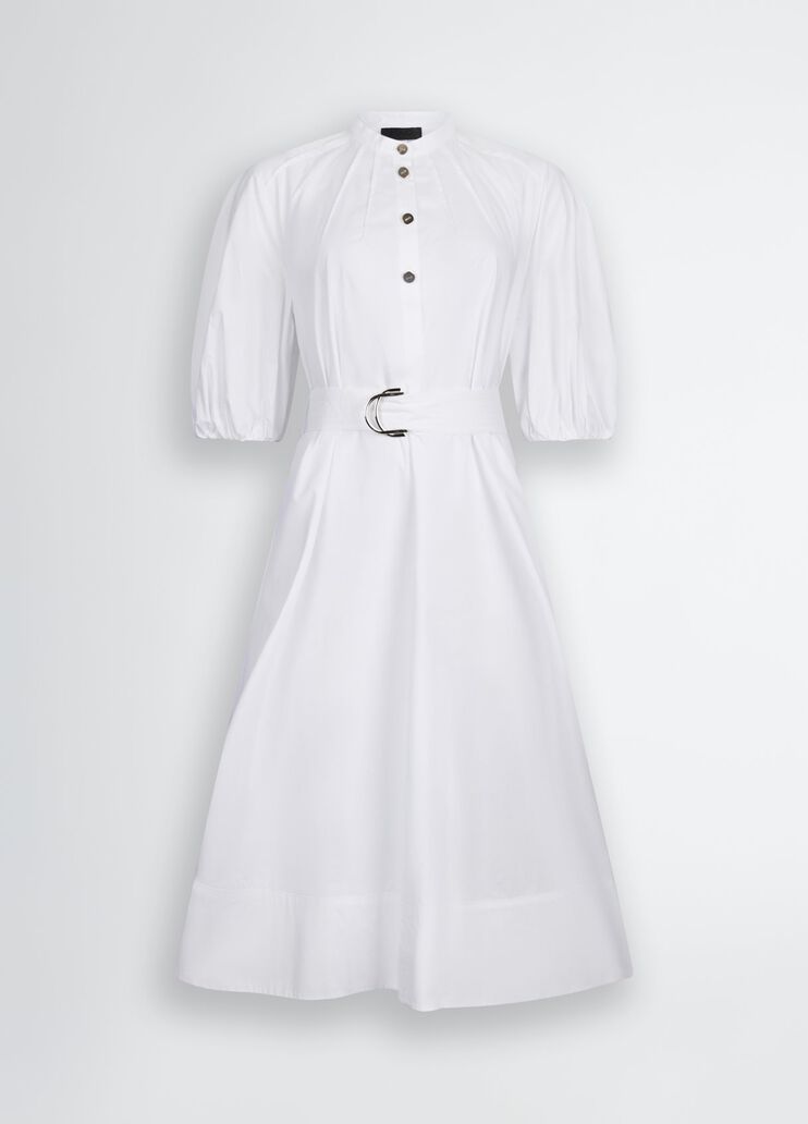 Cotton dress with belt white Liu Jo - large image number 6 Cotton dress with belt white Liu Jo - large image number 6
