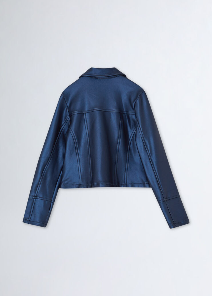 Anorak aus glänzendem Jersey Blau Liu Jo - medium Anorak aus glänzendem Jersey Blau Liu Jo - medium
