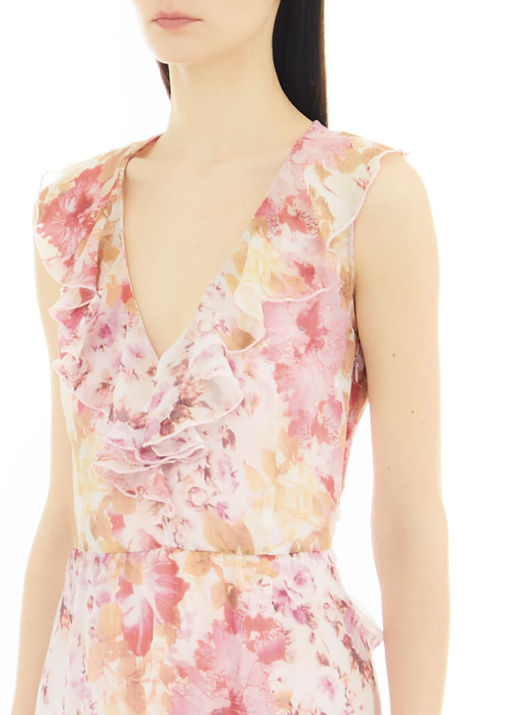 Langes Blumenkleid Rosa Blumen Liu Jo - large image number 2 Langes Blumenkleid Rosa Blumen Liu Jo - large image number 2