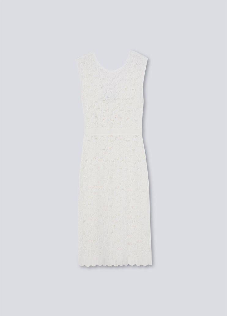 Lace midi dress chalk Liu Jo - large image number 4 Lace midi dress chalk Liu Jo - large image number 4