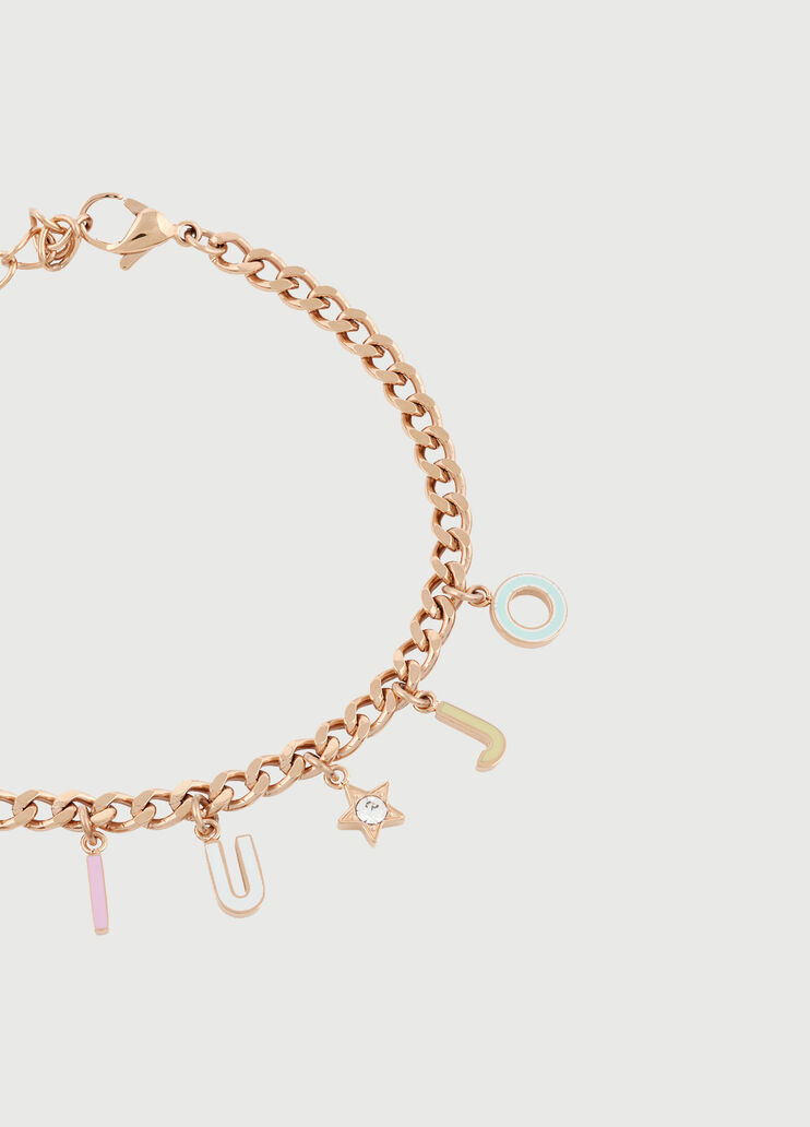 Bracciale con charms color oro rosa Liu Jo - large image number 1 Bracciale con charms color oro rosa Liu Jo - large image number 1