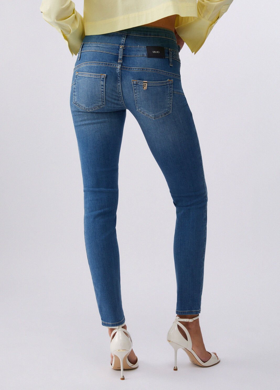 Vaqueros pitillo con strass denim azul Liu Jo - large image number 1